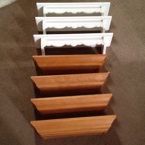 Single wall shelves white & Wood