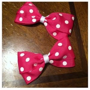 Hair bows on Alligator clips