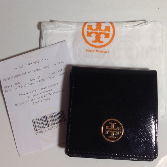 Tory Burch Clutches & Wallets - ❌SOLD❌Tory Burch Patent Pop Up Change Purse Wallet