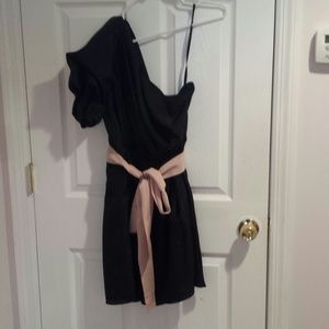 Black one shoulder dress