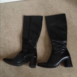 Great black leather boots.