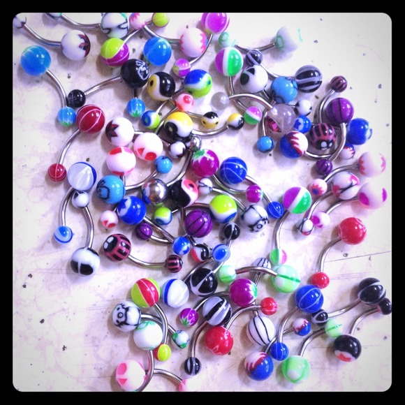 Lot of 58 belly rings! Brand new, never worn.