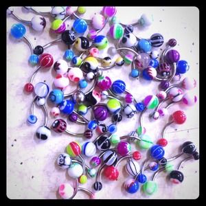Lot of 58 belly rings! Brand new, never worn.