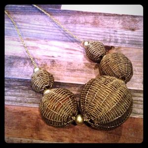 Gold ball necklace