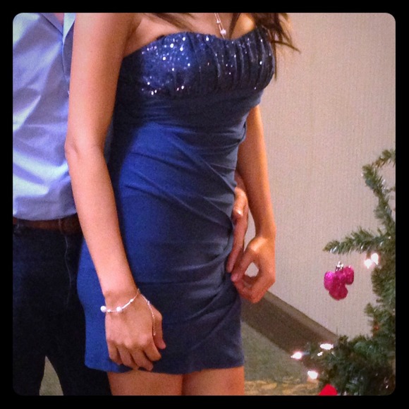 Blue stunning mini dress