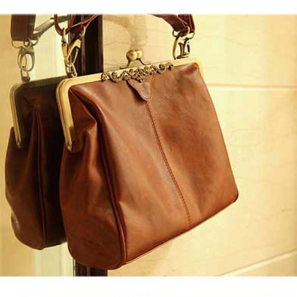 Vintage Vegan Leather Clutch / Handbag - Picture 2 of 4