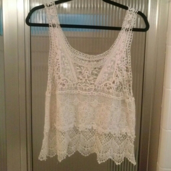 Crochet top tank shirt - Picture 2 of 4