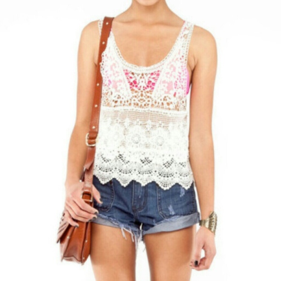 Crochet top tank shirt - Picture 4 of 4