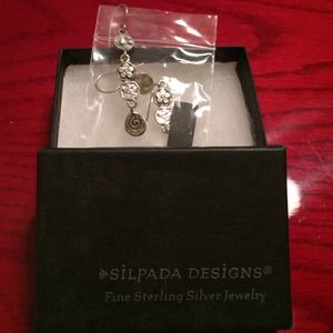 Silpada Sterling Flower dangle earrings