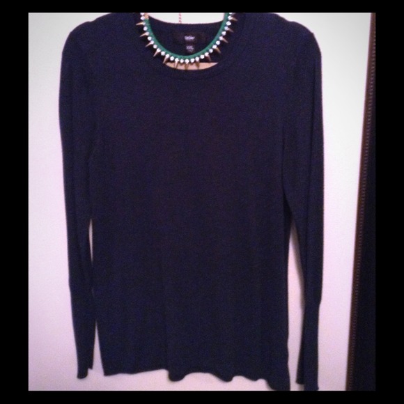 🌀Navy Blue crew neck sweater