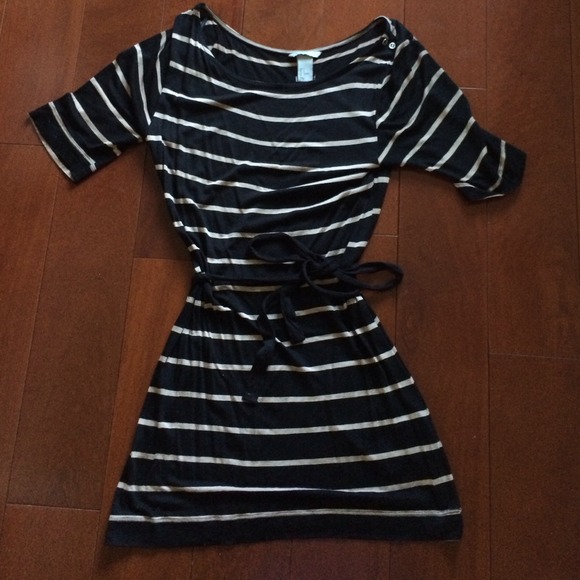 Black and plush striped dress!