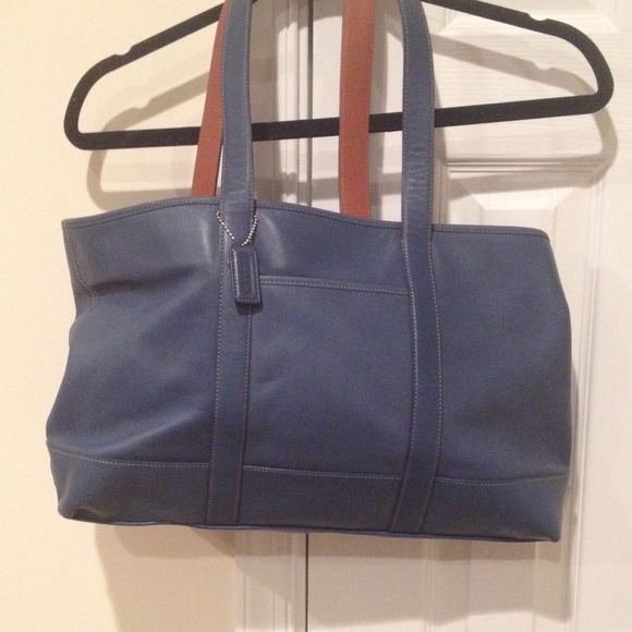 Authentic Coach Large Blue Tote