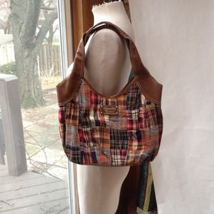 Union Bay madras plaid patchwork purse