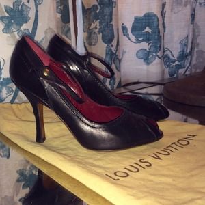 Louis Vuitton Mary Jane Peep Toe