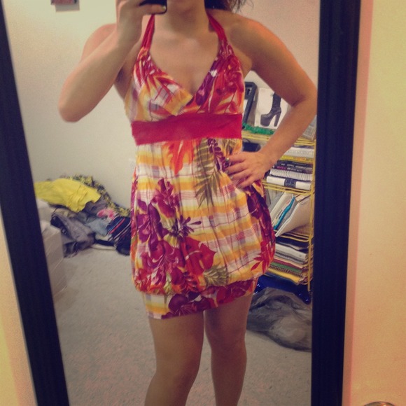 Floral halter dress