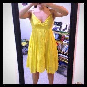 Yellow fashionable sun dress