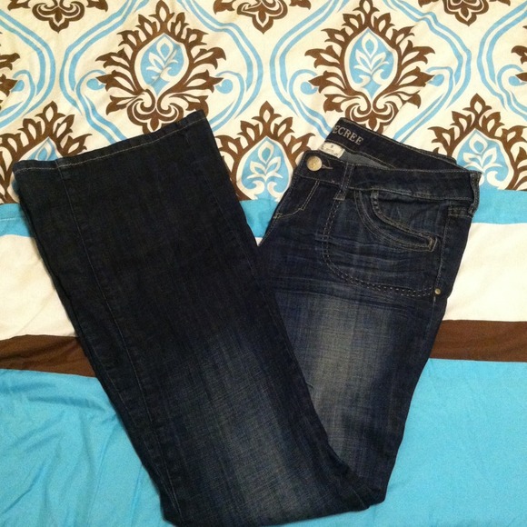 Dark wash flare jeans