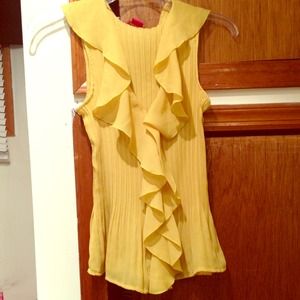 Yellow ruffled top