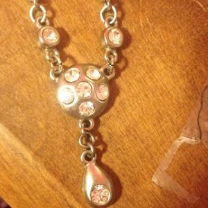 Sparkly silver drop necklace💙