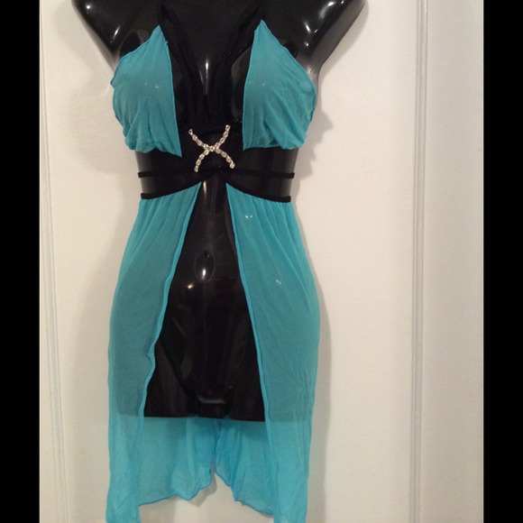 SOLD OffLine🚫NWT TurquoiseBlack Sexy Lingerie Set