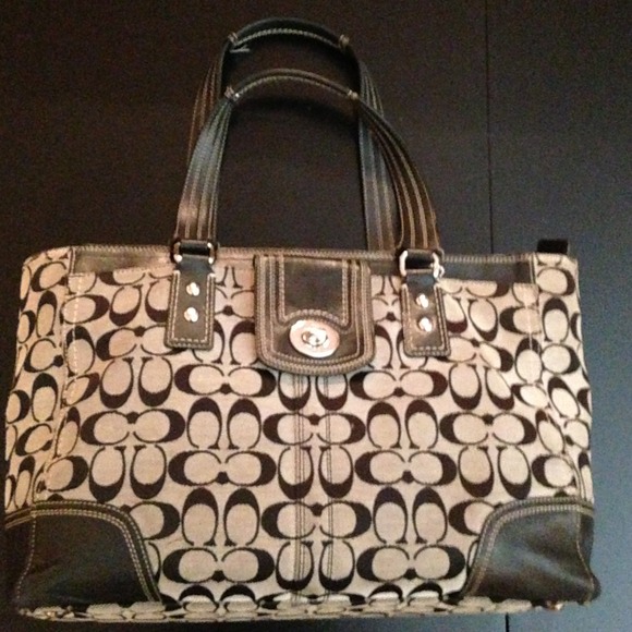 Authentic black/grey Coach bag