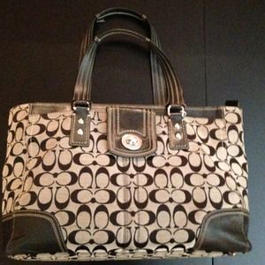 Authentic black/grey Coach bag