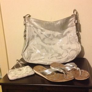 Sold sold sold Off white/ Silver Monogram Handbag
