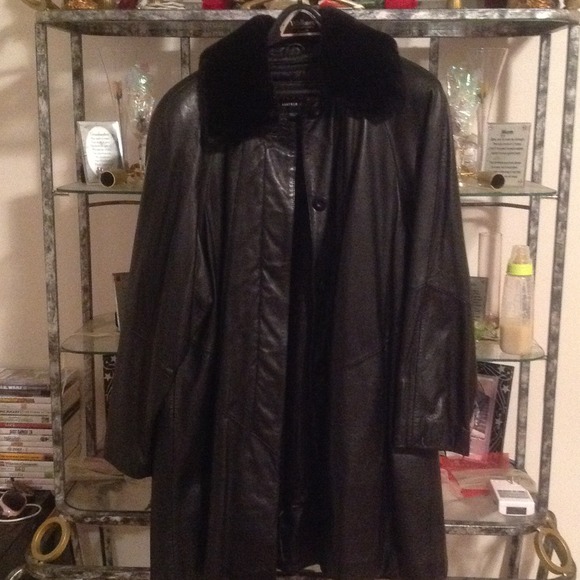 Leather coat