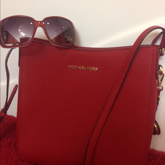 SOLD! Authentic Michael Kors Leather Messenger Bag