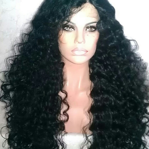 Beautiful Black Curly Lace Front Wig 26-28 inches