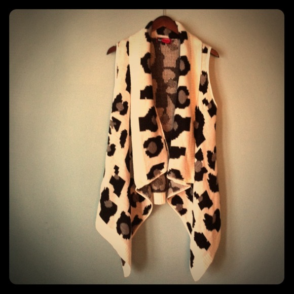 Sweaters - Ivory and Black Cheetah Sweater