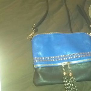 Blue shoulder bag