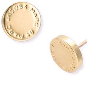 Marc by Marc Jacobs Black & Golden Disk Studs