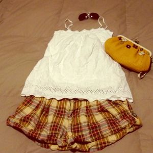 Gap xsmall white eyelet Cami top tank