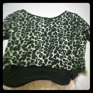 Leopard print top.