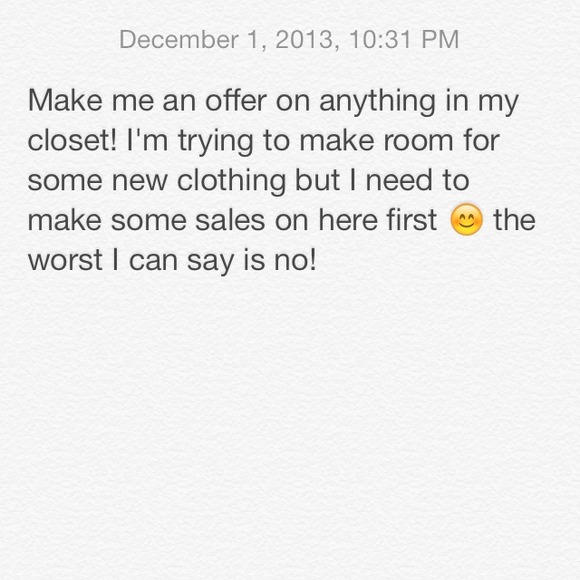 Make some offers, please 😊