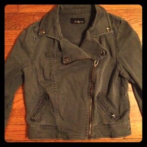 Denim motor jacket