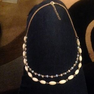 Vintage bead link necklace