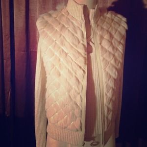 St. John Fur-Knit Bomber Jacket