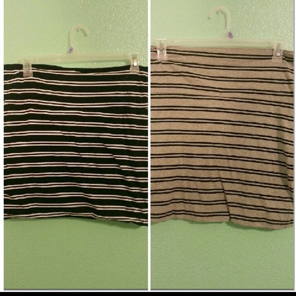 2 stretchy cotton skirts~