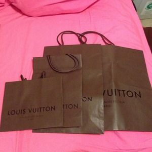 4 Authentic Louis Vuitton Shopping Bags