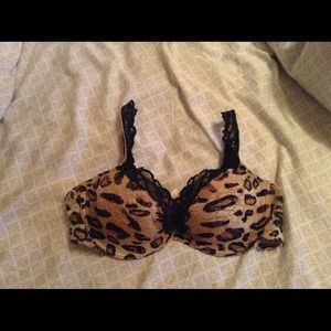 Victorias Secret. Leopard lace demi bra.