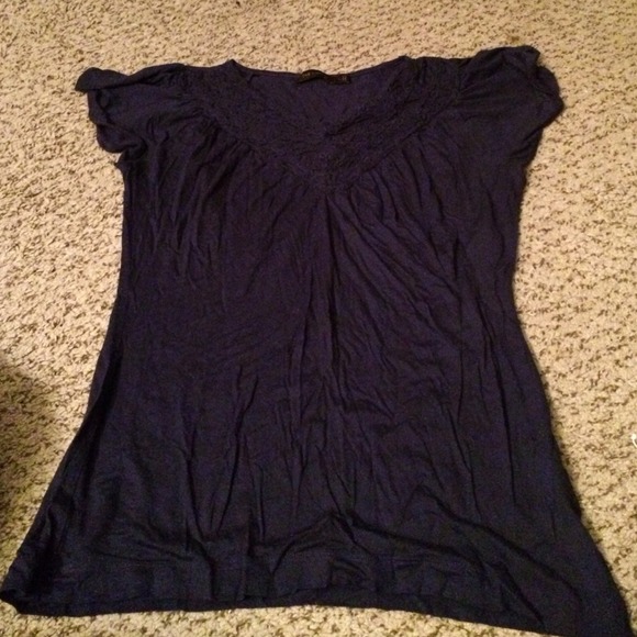 The Limited 100% modal indigo purple blue shirt