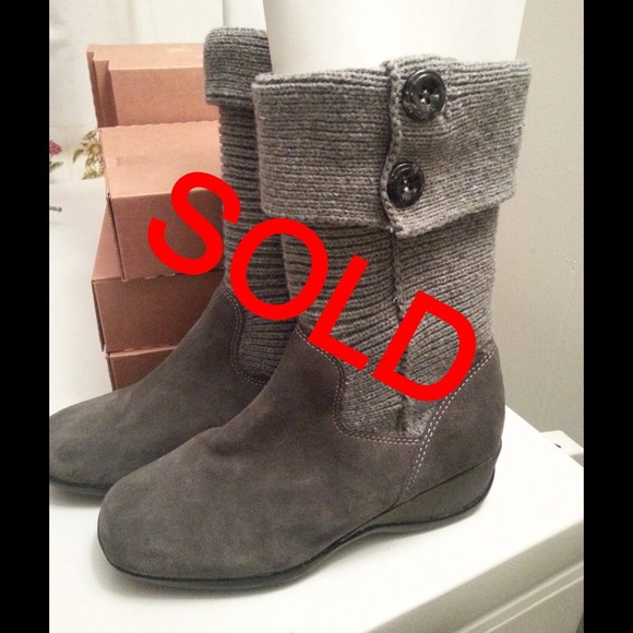 NWOT Gray Suede Boots 🎉🎉SOLD. 🎉🎉🎉
