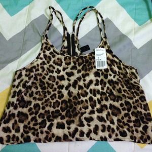 Forever21 cheetah print crop top