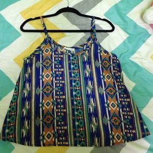 Tribal print top