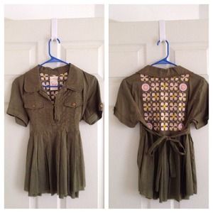 💥Reserved💥Free People Army Green Top