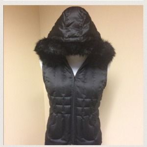 INC black Puff vest