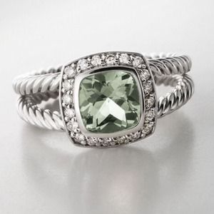 DAVID YURMAN PRASIOLITE/DIAMOND ALBION