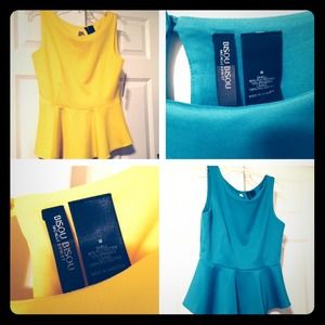 Top Bundle!  Yellow and Teal dress tank tops
